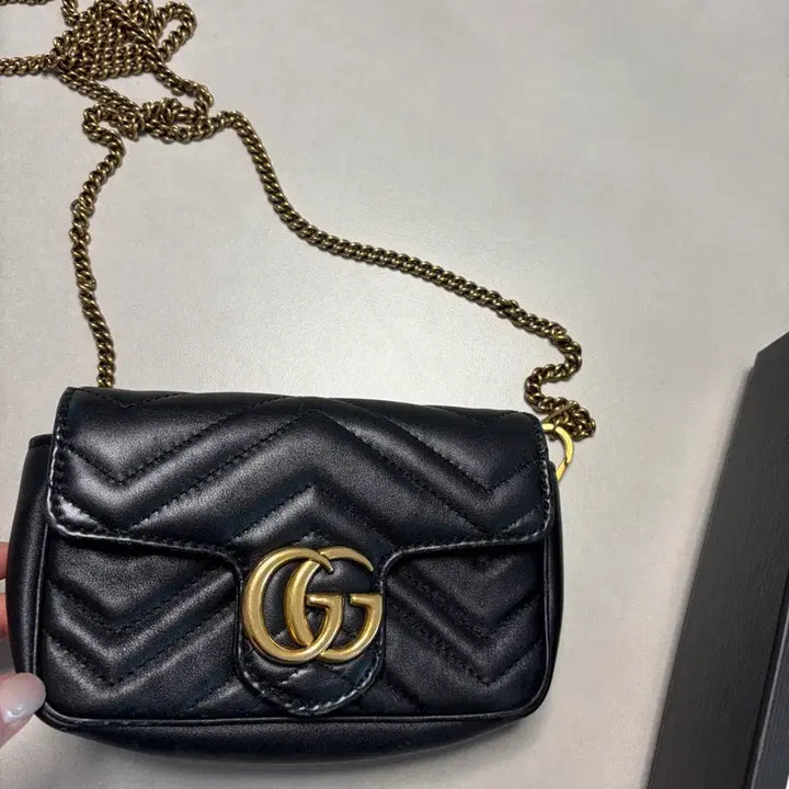 [BUNJANG] Gucci Matelasse Mini Chain Bag Black / 공홈 구매 정품 / 구찌 마틀라세 미니 체인백 블랙