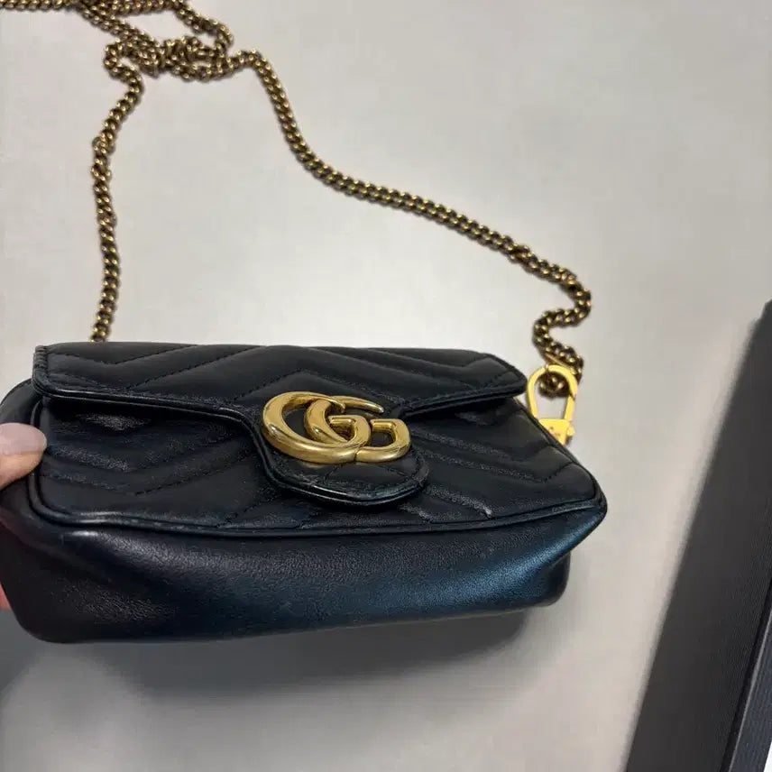 [BUNJANG] Gucci Matelasse Mini Chain Bag Black / 공홈 구매 정품 / 구찌 마틀라세 미니 체인백 블랙