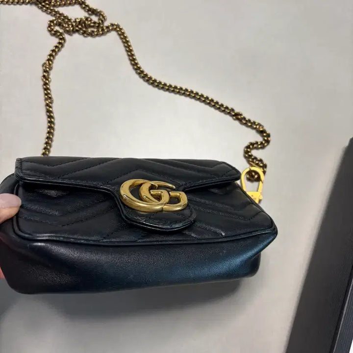 [BUNJANG] Gucci Matelasse Mini Chain Bag Black / 공홈 구매 정품 / 구찌 마틀라세 미니 체인백 블랙