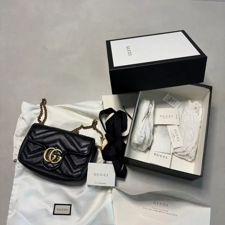 [BUNJANG] Gucci Matelasse Mini Chain Bag Black / 공홈 구매 정품 / 구찌 마틀라세 미니 체인백 블랙