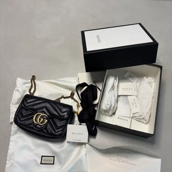 [BUNJANG] Gucci Matelasse Mini Chain Bag Black / 공홈 구매 정품 / 구찌 마틀라세 미니 체인백 블랙