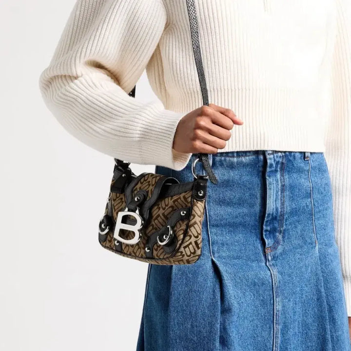 [BUNJANG] Balenciaga Essex Small Shoulder Bag Ebony Beige / 발렌시아가 에섹스 스몰 숄더백 에보니 베이지