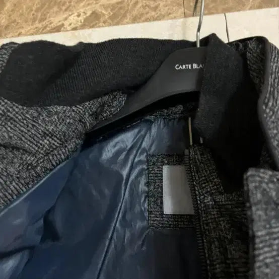 [BUNJANG] GGIO Men's Gray Check Goose Down Jacket 100 / GGIO2 남성체크 구스다운 점퍼 100