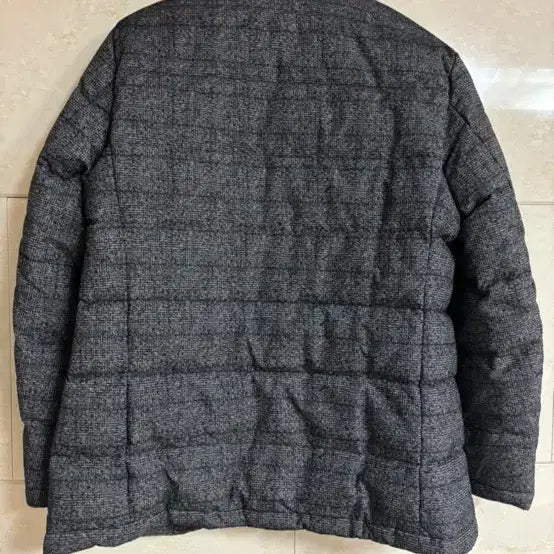 [BUNJANG] GGIO Men's Gray Check Goose Down Jacket 100 / GGIO2 남성체크 구스다운 점퍼 100