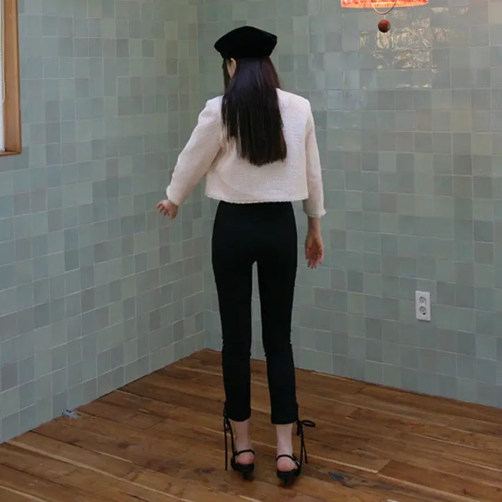 [BUNJANG] Freckle Candy Tweed Crop Jacket / [택O미시착새상품] 프레클 캔디 트위드 크롭 자켓 freckle 핑크