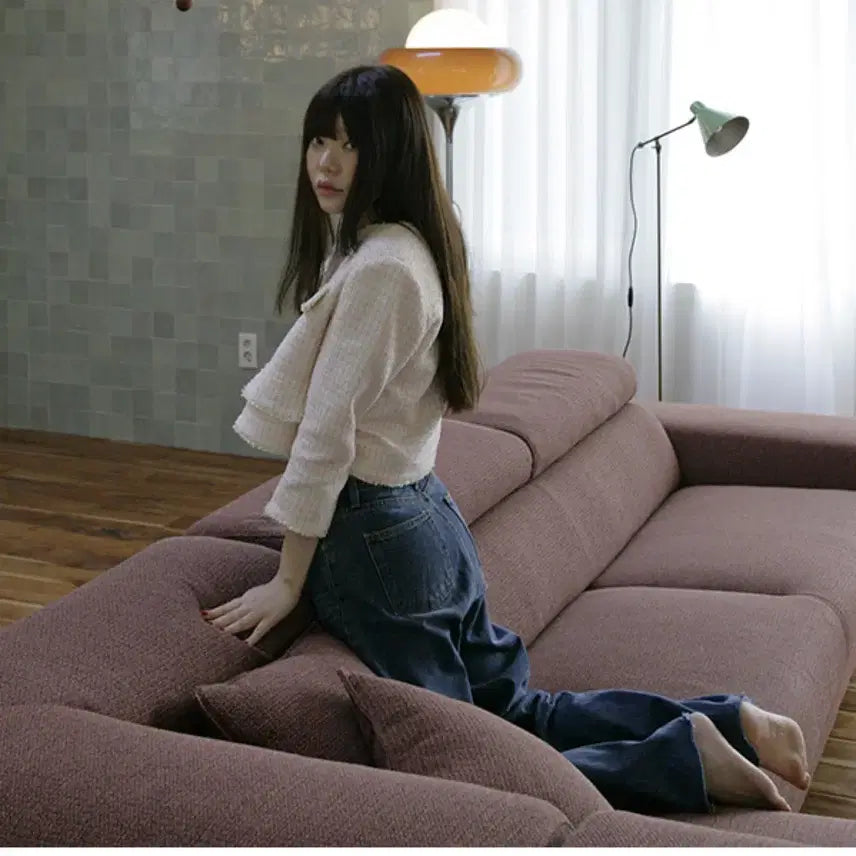 [BUNJANG] Freckle Candy Tweed Crop Jacket / [택O미시착새상품] 프레클 캔디 트위드 크롭 자켓 freckle 핑크