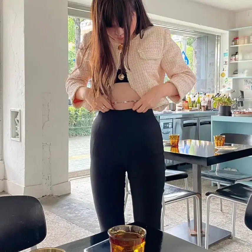 [BUNJANG] Freckle Candy Tweed Crop Jacket / [택O미시착새상품] 프레클 캔디 트위드 크롭 자켓 freckle 핑크