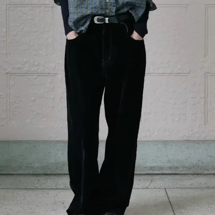 [BUNJANG] Viaplain Velvet Wide Pants / (새상품) viaplain 비아플레인 벨벳 와이드 팬츠