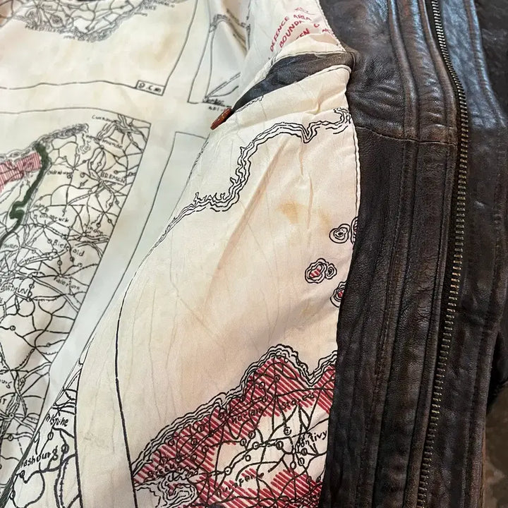 [BUNJANG] Hard Rock Cafe Seoul A2 Flight Jacket / 90s 하드락카페 서울 가죽 A2 플라이트 자켓 Made in Korea