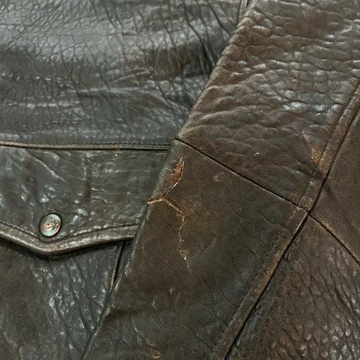 [BUNJANG] Hard Rock Cafe Seoul A2 Flight Jacket / 90s 하드락카페 서울 가죽 A2 플라이트 자켓 Made in Korea