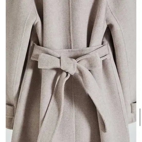 [BUNJANG] MIXXO Ivory Belted Long Coat / 거의 새거 실착1회)미쏘 핸드메이드 벨티드 롱 코트 울70% 아이보리