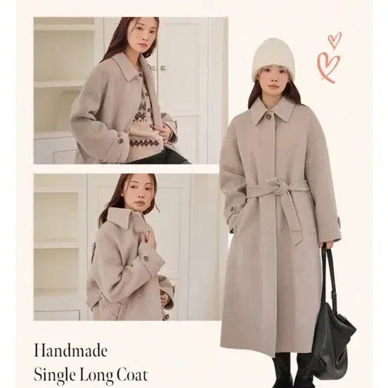 [BUNJANG] MIXXO Ivory Belted Long Coat / 거의 새거 실착1회)미쏘 핸드메이드 벨티드 롱 코트 울70% 아이보리