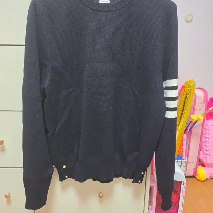 [BUNJANG] Thom Browne Milano Stitch Navy Knit Cardigan / [새상품]톰브라운 밀라노스티치 네이비 니트 4선 완장 가디건