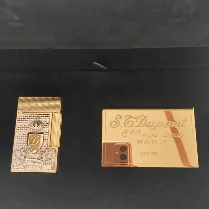 [BUNJANG] Dupont Limited Edition Hotel Particulier Gold Lighter / [새상품,한정판] 듀퐁라이터 리미티드 에디션 호텔 파티큘리에 금장 쌍불