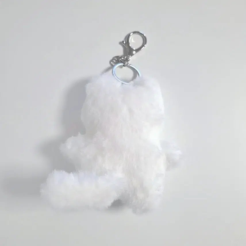 [BUNJANG] Handmade White Angel Cat Keyring / 핸드메이드 화이트 엔젤 캣 키링 인형
