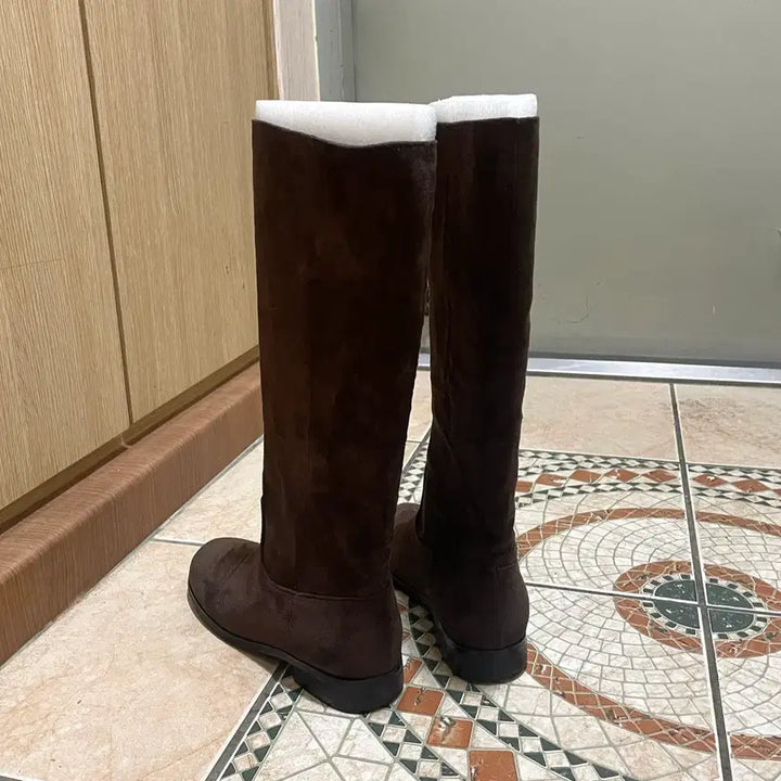 [BUNJANG] Suede Long Boots 225 / 스웨이드 롱부츠 브라운 225