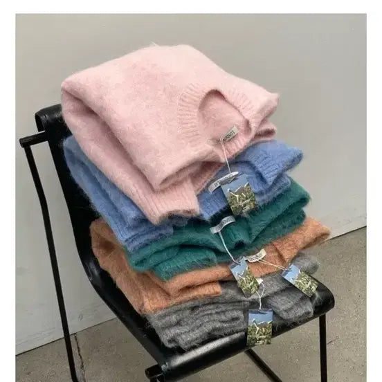 [BUNJANG] London Flat Vivi Alpaca Knit Gray / 런던플랏 비비 알파카니트 그레이