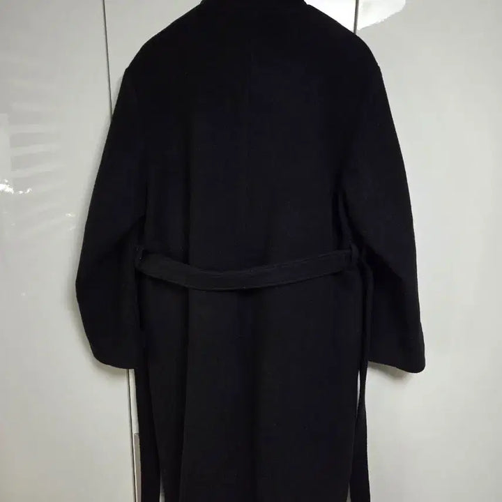 [BUNJANG] Label Archive 25FW Black High Neck Robe Coat / 라벨아카이브 25FW 블랙 하이넥 로브 코트
