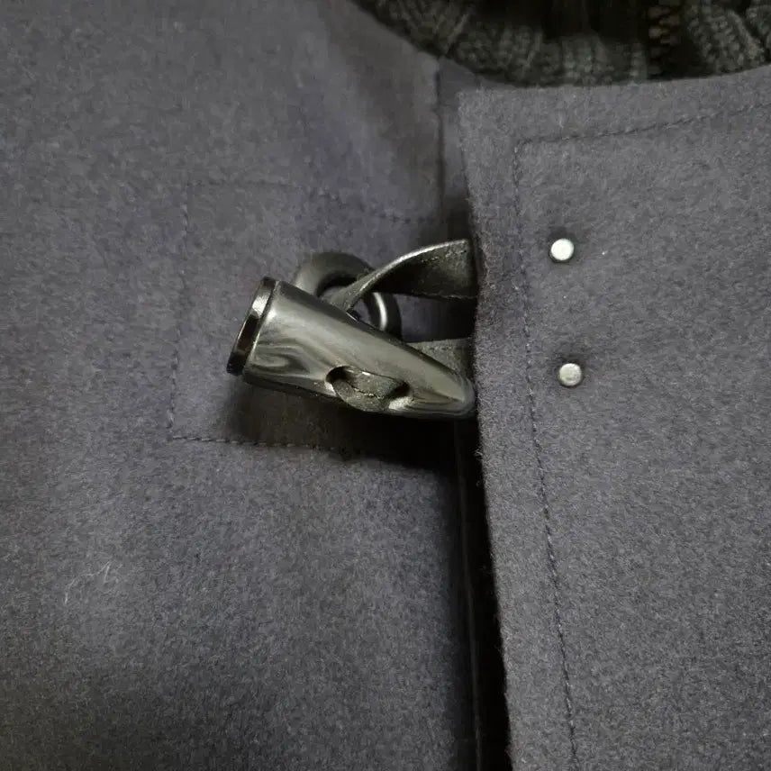 [BUNJANG] Solid Homme Navy High-Neck Duffle Coat / 솔리드옴므 네이비 하이넥 더플 코트