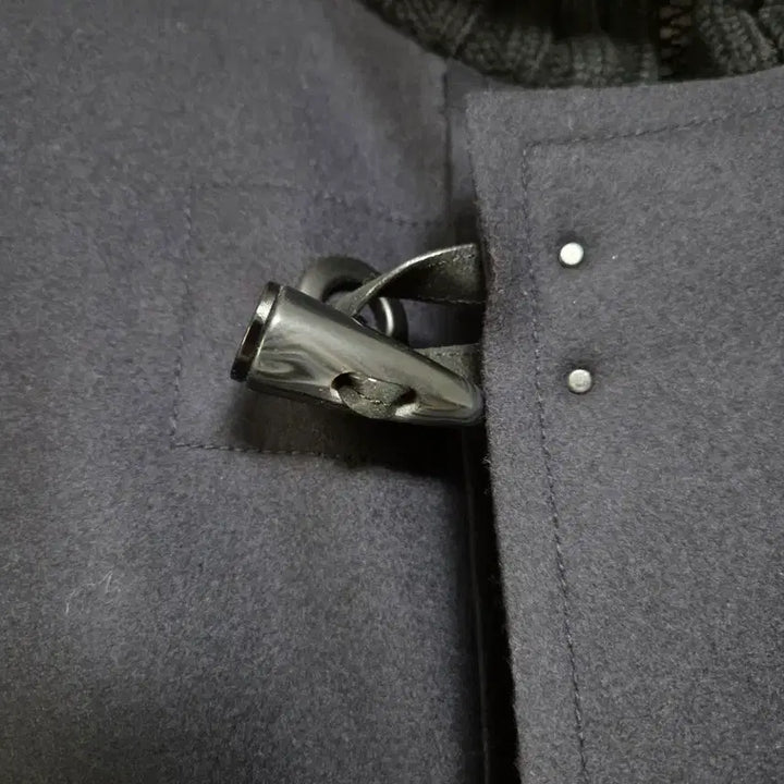 [BUNJANG] Solid Homme Navy High-Neck Duffle Coat / 솔리드옴므 네이비 하이넥 더플 코트