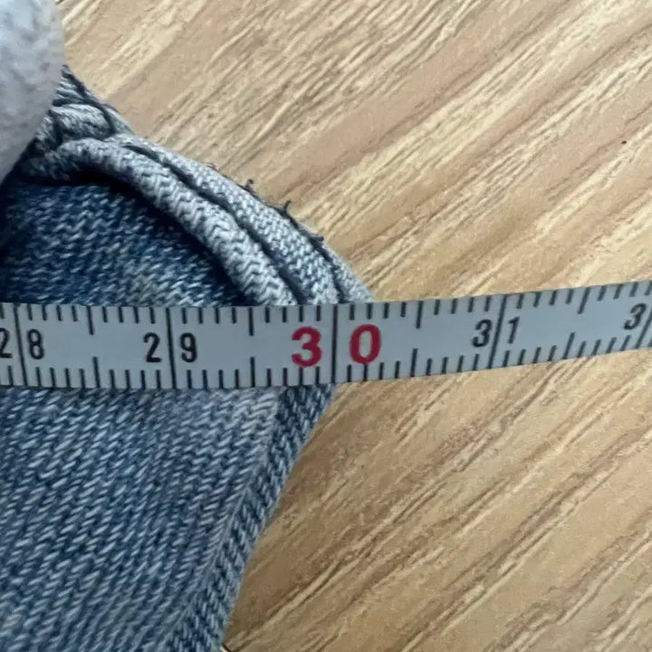 [BUNJANG] Denim Crop Pants 5153 / 연청 데님 크롭 팬츠 5153