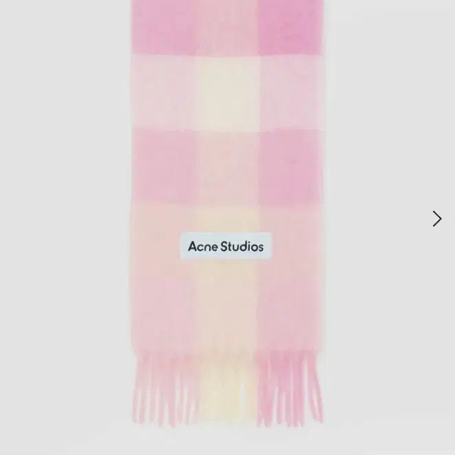 [BUNJANG] Acne Studios 25FW Mohair Wool Check Scarf Candy Pink / 아크네스튜디오 25fw 모헤어 울 체크 머플러 목도리 캔디핑크 화이트