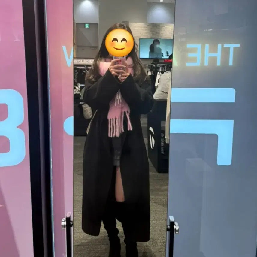 [BUNJANG] Acne Studios 25FW Mohair Wool Check Scarf Candy Pink / 아크네스튜디오 25fw 모헤어 울 체크 머플러 목도리 캔디핑크 화이트