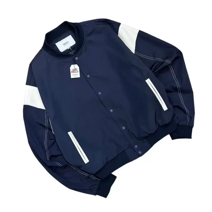 [BUNJANG] Aging CC Crop Varsity Stitch Jacket / 에이징씨씨 크롭 바시티 스티치 자켓