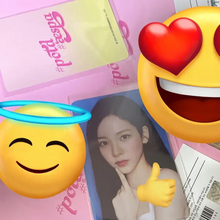 미개봉] 에스파 카리나 potd 전시회 타투 스티커 포카