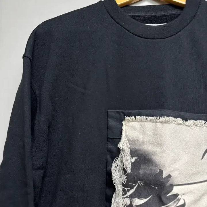 [BUNJANG] Jil Sander Graphic Patchwork Fringe Sweatshirt / 질샌더 그래픽 패치워크 프린지 맨투맨