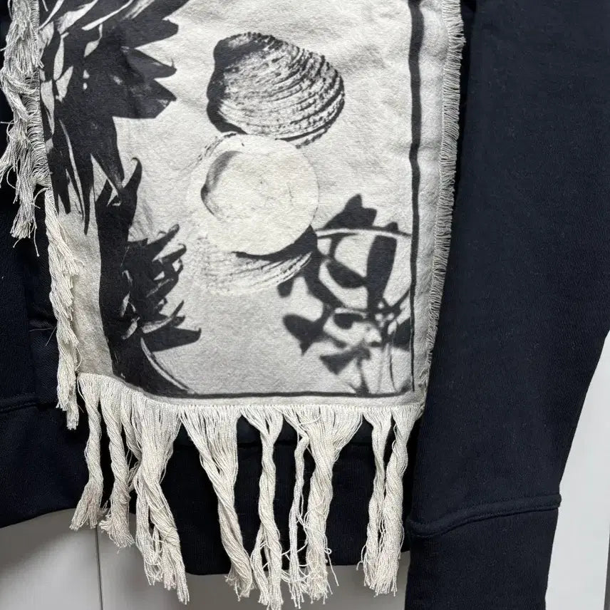 [BUNJANG] Jil Sander Graphic Patchwork Fringe Sweatshirt / 질샌더 그래픽 패치워크 프린지 맨투맨