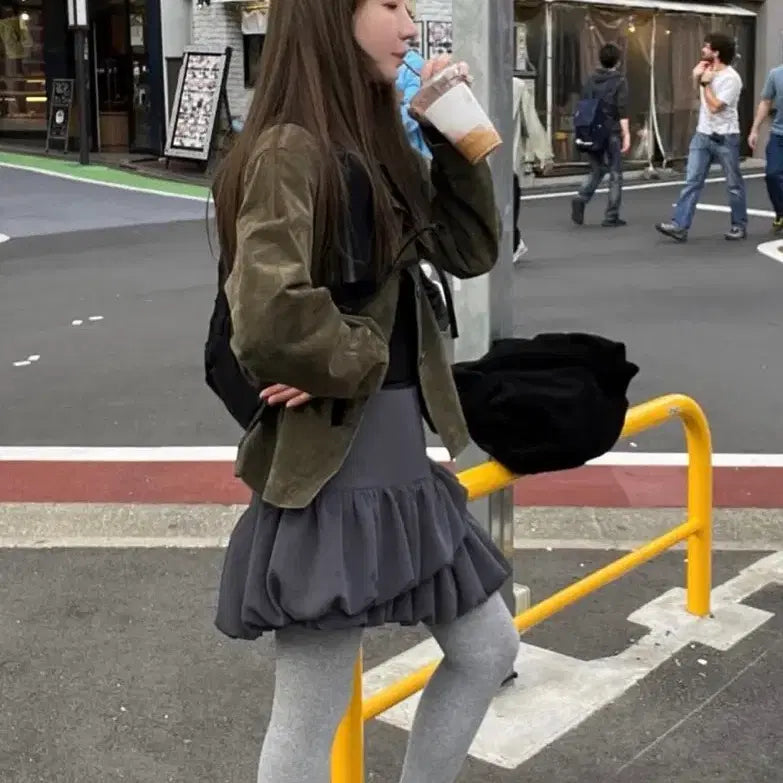 [BUNJANG] Volume Mini Skirt / 캐롤쇼페 볼륨 미니스커트