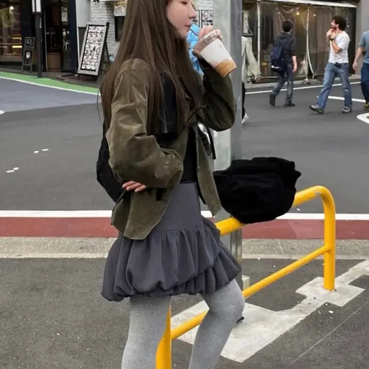 [BUNJANG] Volume Mini Skirt / 캐롤쇼페 볼륨 미니스커트