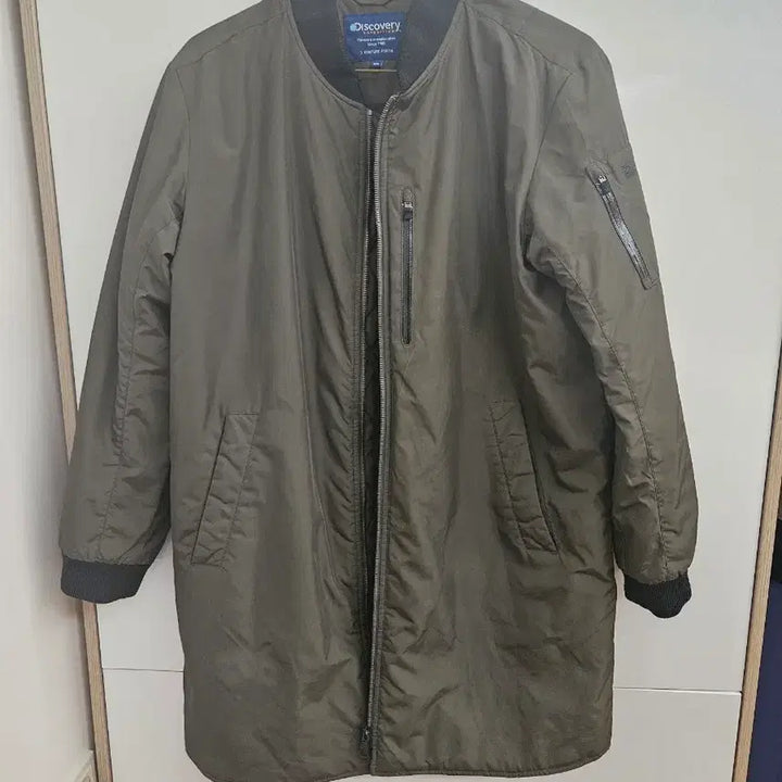 [BUNJANG] Discovery Khaki Long Bomber Jacket / 디스커버리 카키색 롱 봄버 자켓