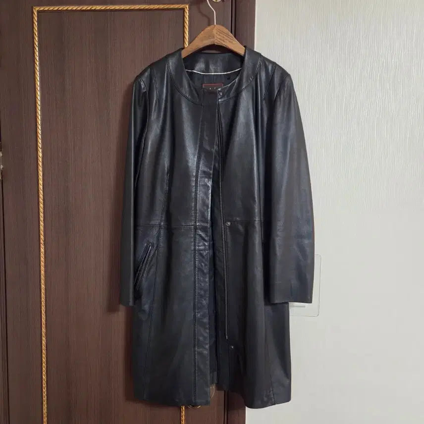 [BUNJANG] Cole Hann Lambskin Long Jacket / Cole Hann 여성 양가죽 롱자켓 (66, US S)