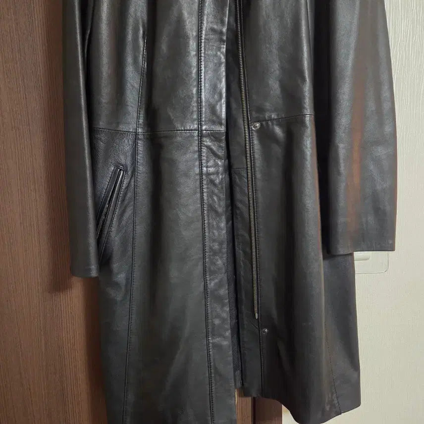 [BUNJANG] Cole Hann Lambskin Long Jacket / Cole Hann 여성 양가죽 롱자켓 (66, US S)