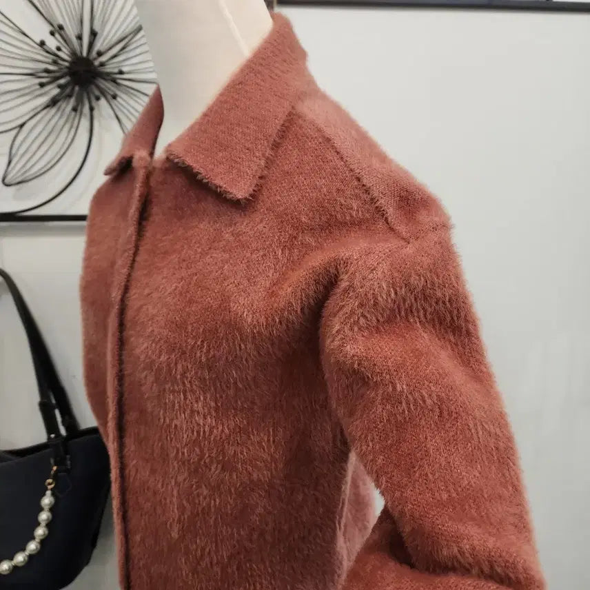 [BUNJANG] SPAO Angora Cardigan Dark Pink (S) / 스파오 _앙고라 가디건 다크핑크 S사이즈