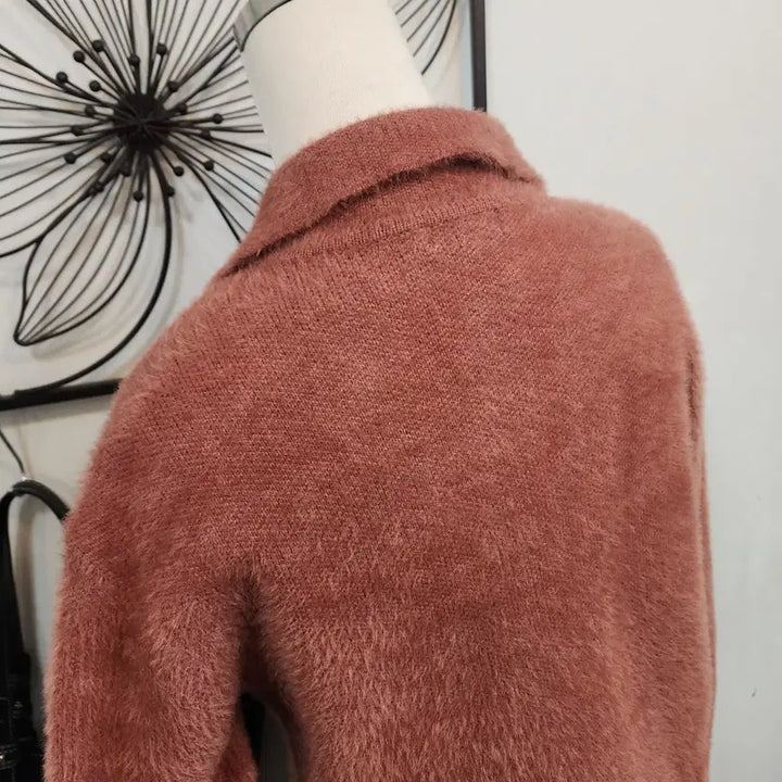 [BUNJANG] SPAO Angora Cardigan Dark Pink (S) / 스파오 _앙고라 가디건 다크핑크 S사이즈