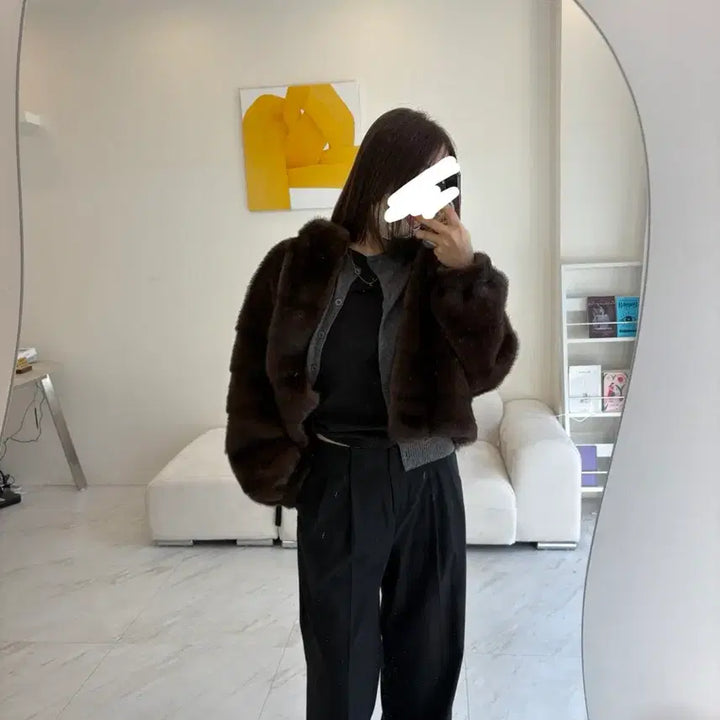 [BUNJANG] Mink Coat / 브라운 밍크 코트