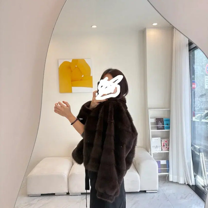 [BUNJANG] Mink Coat / 브라운 밍크 코트