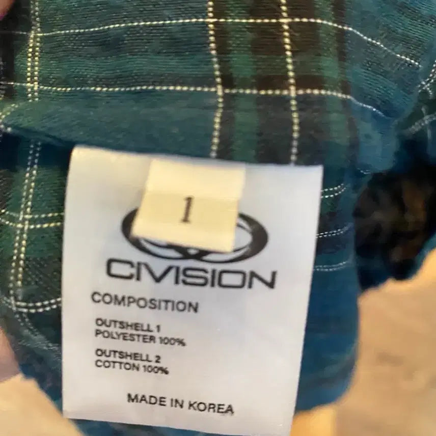 [SOLD OUT] Civision 체크 셔츠 1사이즈 그린