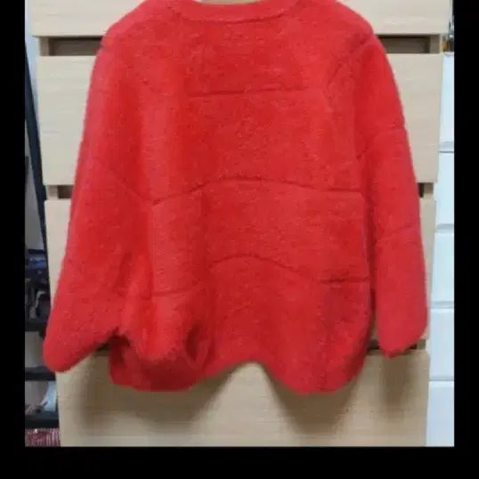 [BUNJANG] Red Mink Cardigan / 빨간색밍크가디건