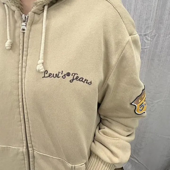 [BUNJANG] Levi's Fleece Lined Hooded Zip-up / 리바이스 빈티디 양털안감 퍼 후드집업