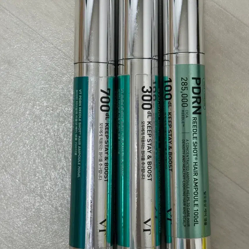 [BUNJANG] VT PDRN RIDESHOT Hair Ampoule Bundle Set / VT PDRN 리들샷 헤어 앰플 3개일괄판매(100/300/700)