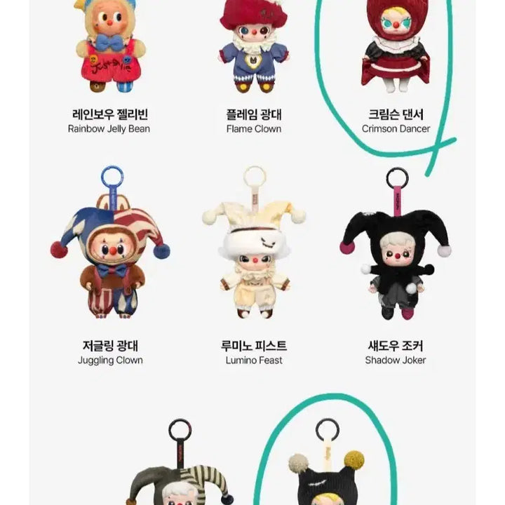 [BUNJANG] Popmart Molly Crimson Dancer Keyring & Strap Set / [팝마트 정품/미개봉] 와소시 몰리 키링2종+스트랩1종 크림슨댄서 줄인형