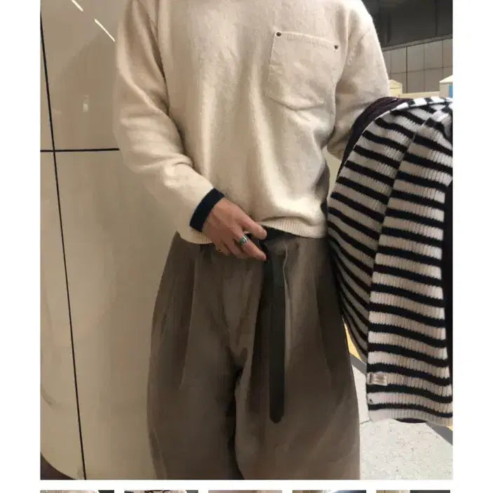 [BUNJANG] New Chief Chic Ivory Knit Sweater / 뉴치프시크 니트 원가 4.5