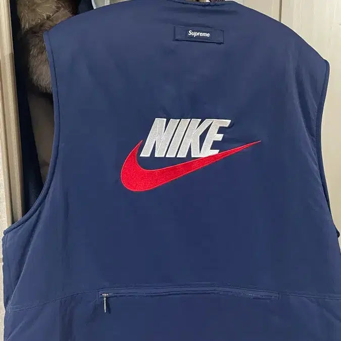 [BUNJANG] Supreme x Nike Sherpa Vest Navy / 슈프림 x 나이키 쉐르파 베스트 네이비