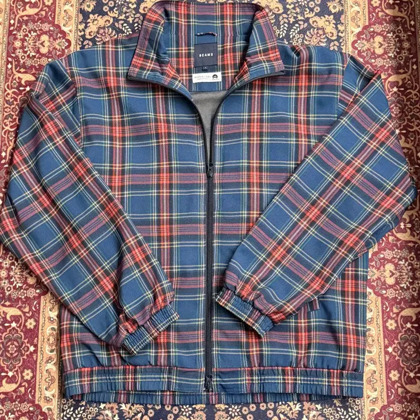 [BUNJANG] BEAMS Check Zip-up Jacket / 빔즈 BEAMS 체크 짚업 자켓 L