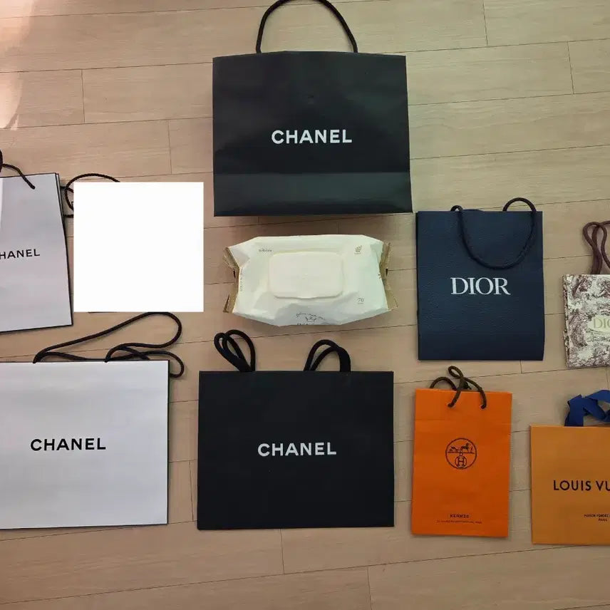 [BUNJANG] Various Designer Shopping Bags / 샤넬, 에르메스, 디올, 루이비통 쇼핑백 개당 8천원