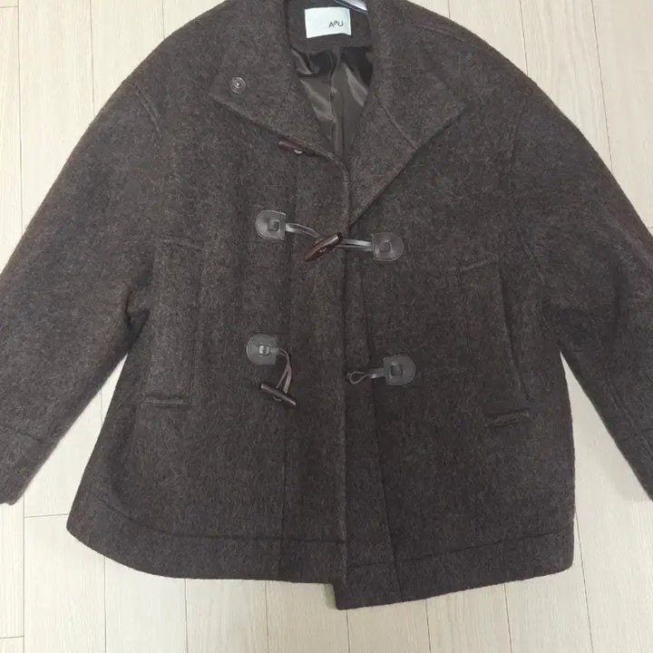 [BUNJANG] AAU Half Duffle Coat Brown / 에이에이유 하프 더플 코트 브라운